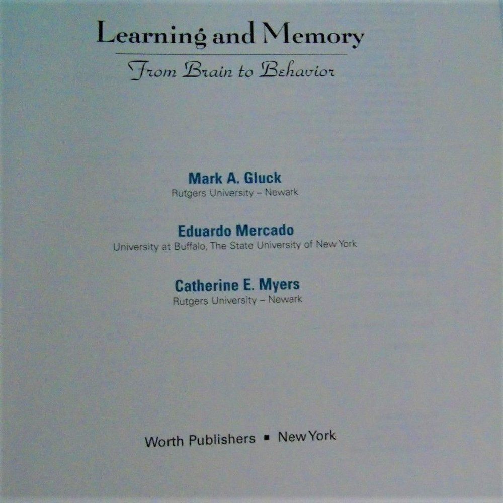 Learning & Memory From Brain to Behavior by Gluck - Picture 2 of 6